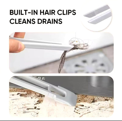 2Pc brosses de fissure avec clip de ramassage de cheveux
