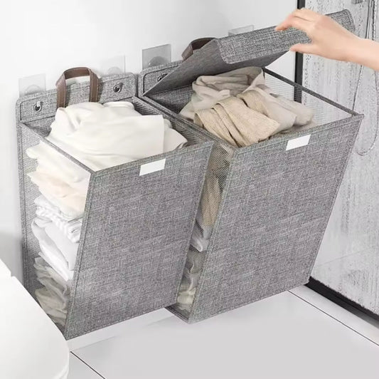 Panier à linge pliable mural