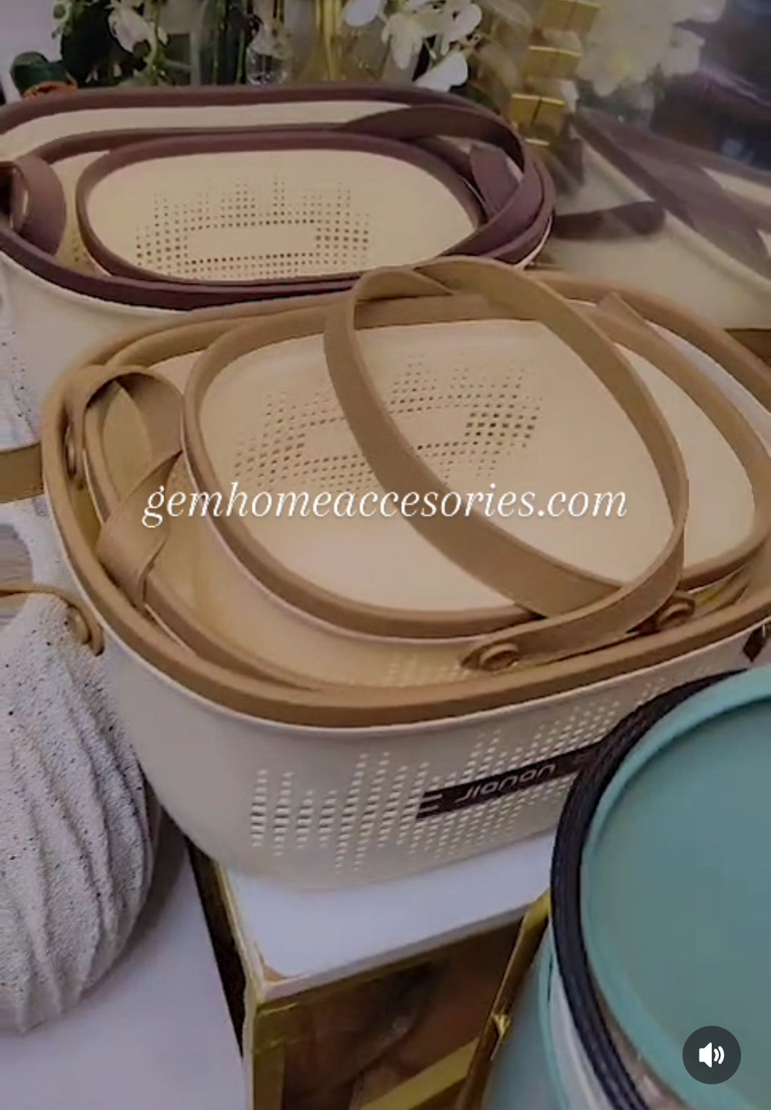 Ensemble de 3 paniers pour la maison, le linge et le garde-manger
