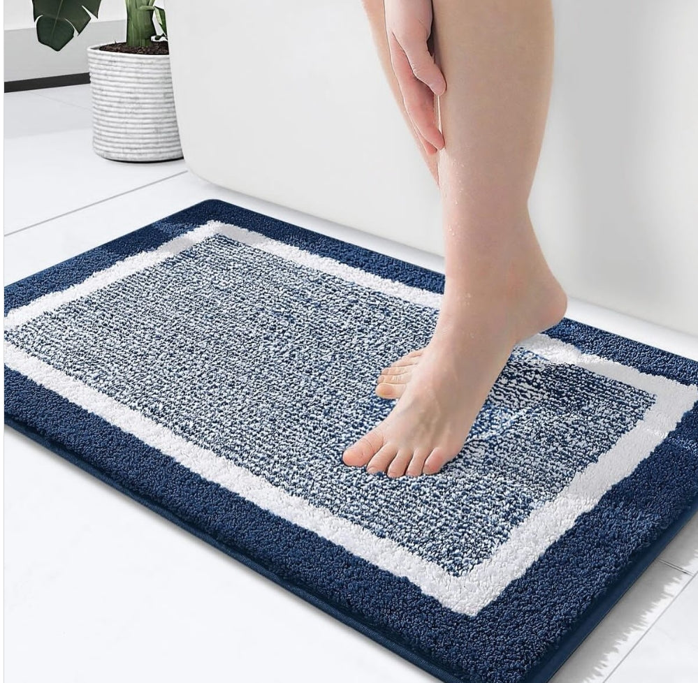 Grand tapis de bain en velours absorbant