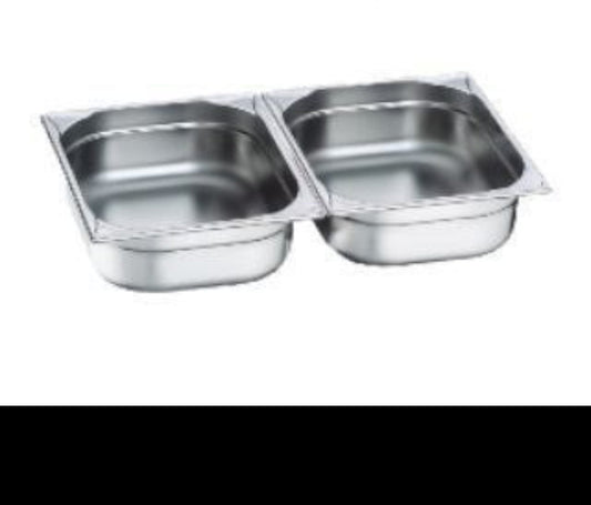 2Pc Double plat de service alimentaire insert