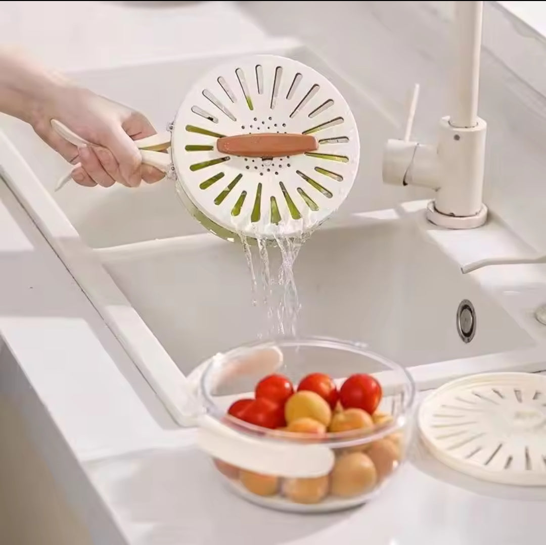 Filtre alimentaire avec poignée pliable