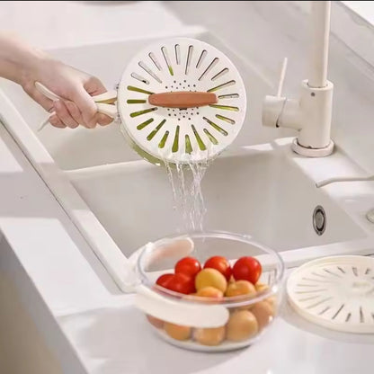 Filtre alimentaire avec poignée pliable