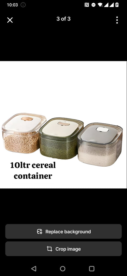 Conteneur empilable de riz/céréales 10L