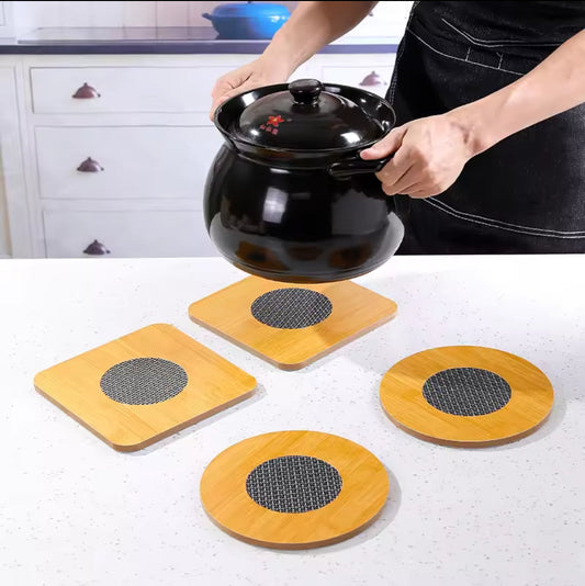 6Pc sous-verres en bois isolés