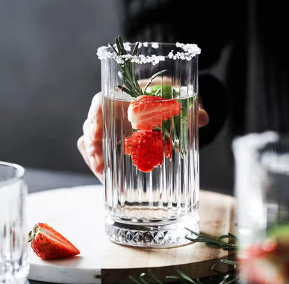 Verres à jus/eau ribbed de haute qualité