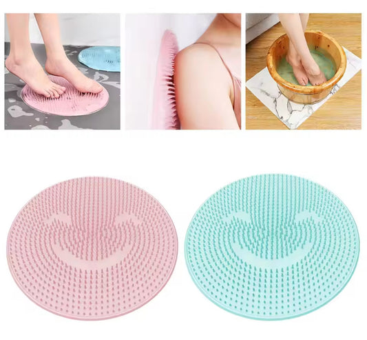 Brosse à laver les pieds paresseuse en silicone à ventouse pour salle de bain