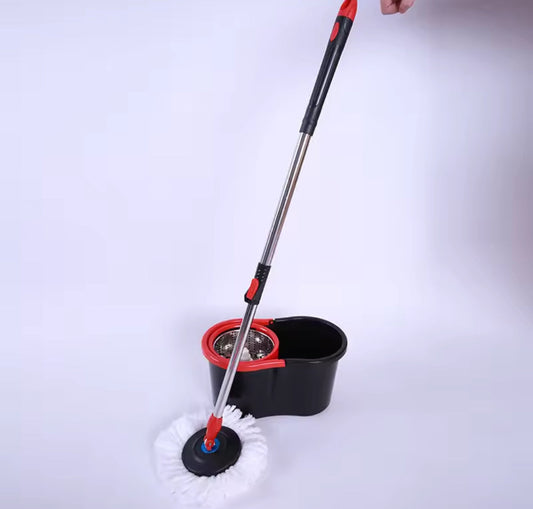 Mop de nettoyage avec essoreuse métallique