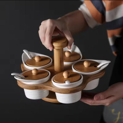 Ensemble de pots à épices en céramique condiment