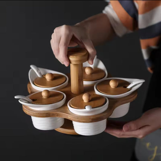 Ensemble de pots à épices en céramique condiment