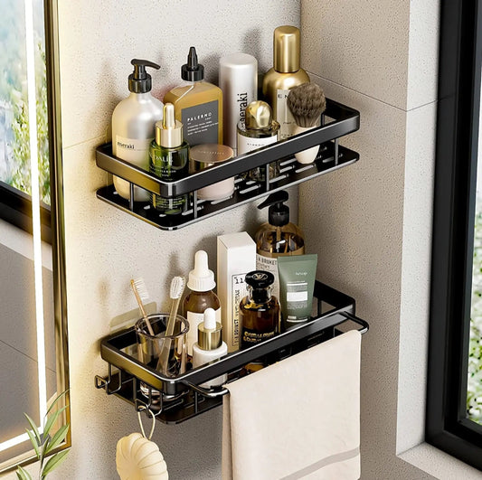 Organisateur de salle de bain 2 pièces avec porte-serviettes
