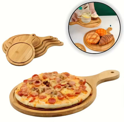 Planche à pizza en bois ronde de découpe