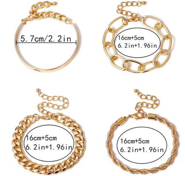 Bracelet Envoûtant | Ensemble de Bracelets Éblouissant en 4 Pièces