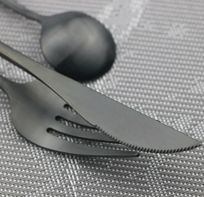 Floroux ensemble de couverts minimaliste de 36 pièces | Acier inoxydable | Design moderne | Durable et passant au lave-vaisselle | Pour 6 personnes