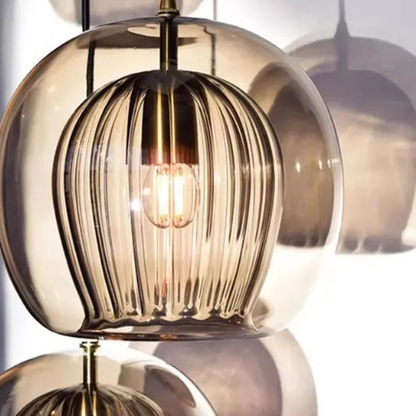 TimberGlow – Lampe suspendue moderne en verre