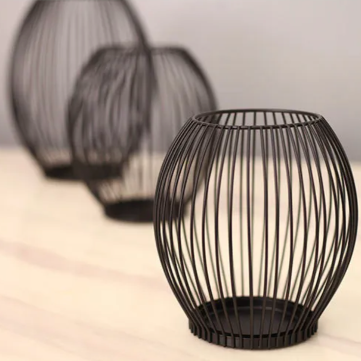 Floroux Elegant Iron Candle Holder | Modern Candle Holder | Home Decoration