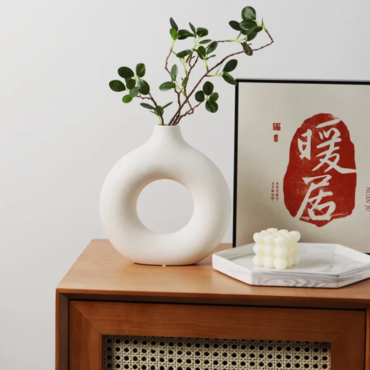 Floroux Decor Vase Set of 2 | Minimalist ceramic vases | Modern home decoration