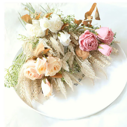 Floroux Eternal Rose Bouquet Fake | Elegant Decorative Flowers | Durable and Low Maintenance