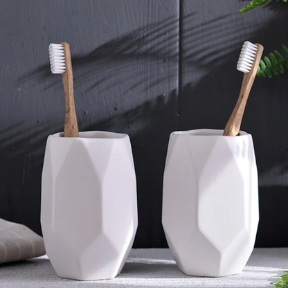 Ensemble de salle de bain Floroux en céramique 5 pièces | Design moderne | Accessoires de bain élégants pour la maison