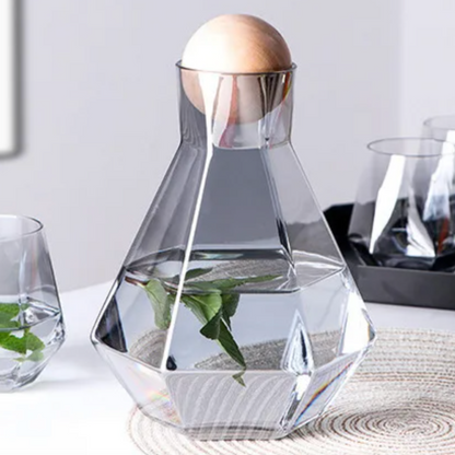 Floroux Diamond Design Drinking Glass Set (5 pieces) | Luxurious glass design for stylish drinks