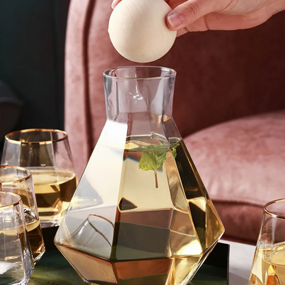 Floroux Diamond Design Drinking Glass Set (5 pieces) | Luxurious glass design for stylish drinks