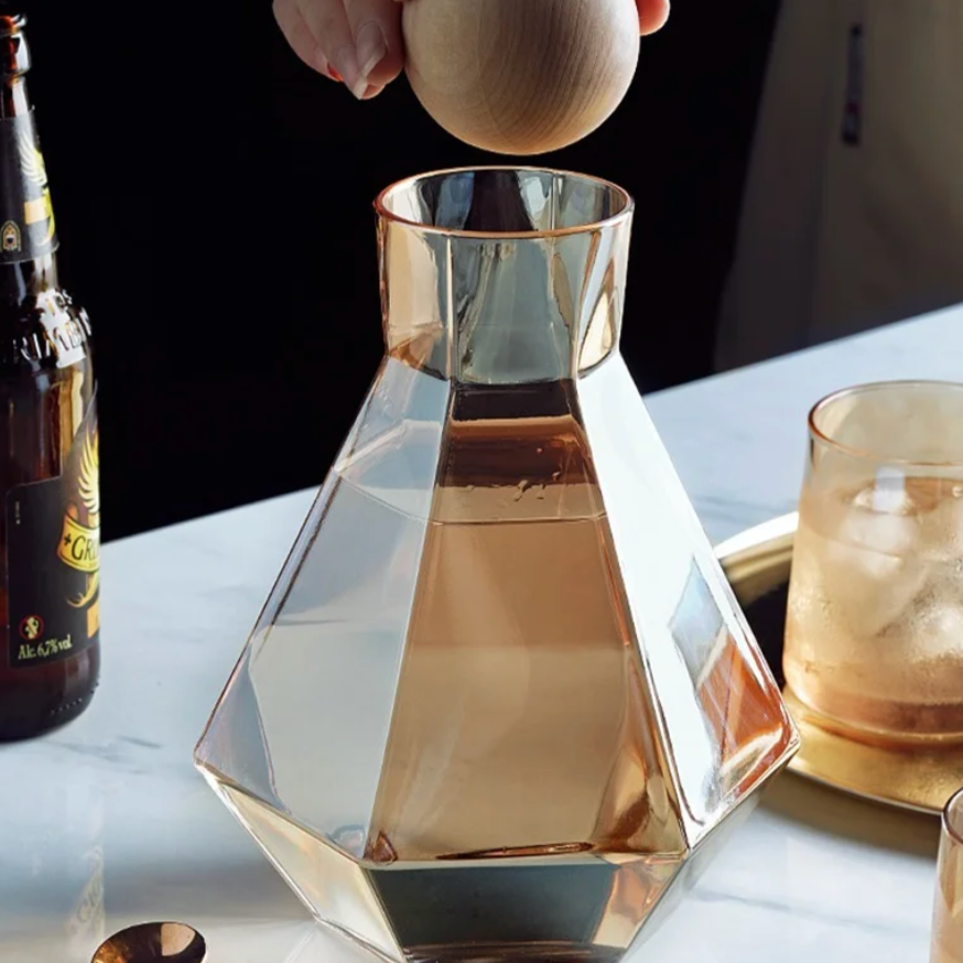 Floroux Diamond Design Drinking Glass Set (5 pieces) | Luxurious glass design for stylish drinks