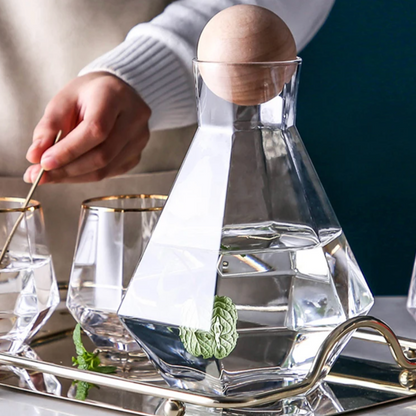 Floroux Diamond Design Drinking Glass Set (5 pieces) | Luxurious glass design for stylish drinks