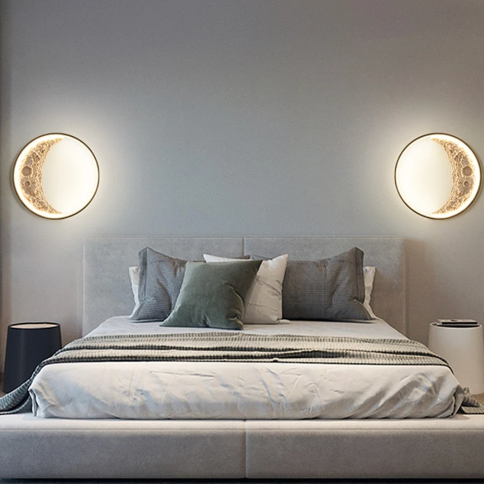 Floroux Applique murale en demi-lune | Lumière d'ambiance LED | Éclairage décoratif pour la maison