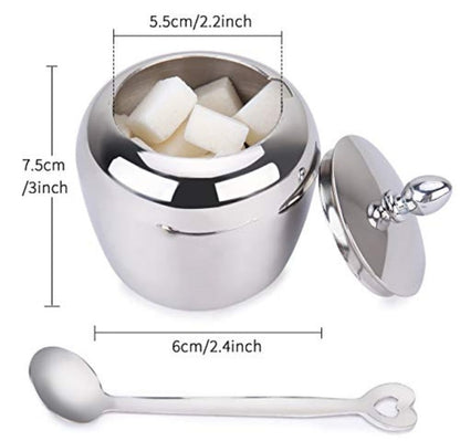 Bol à sucre lourd en acier inoxydable