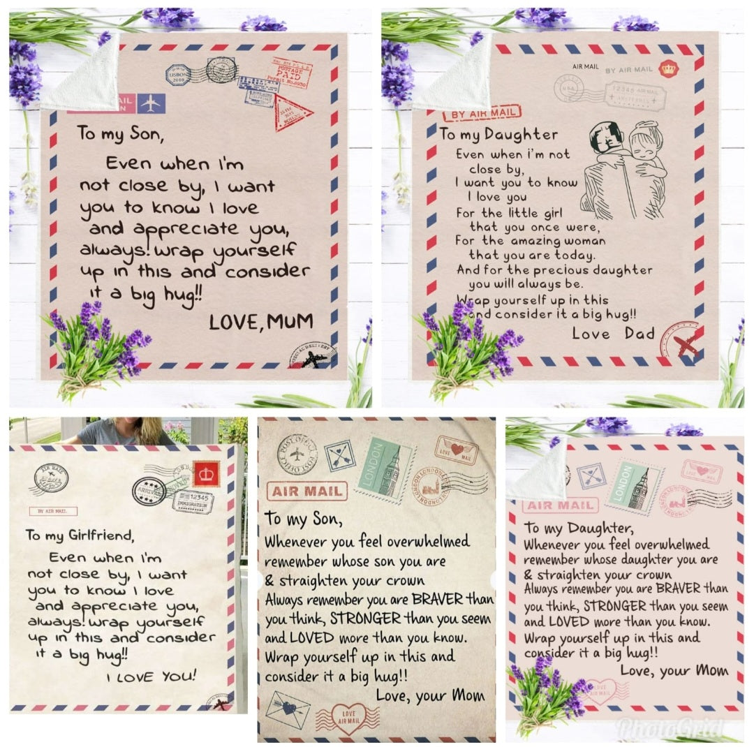 Couverture jetée de lettre express cadeau