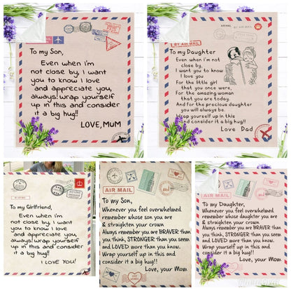 Couverture jetée de lettre express cadeau