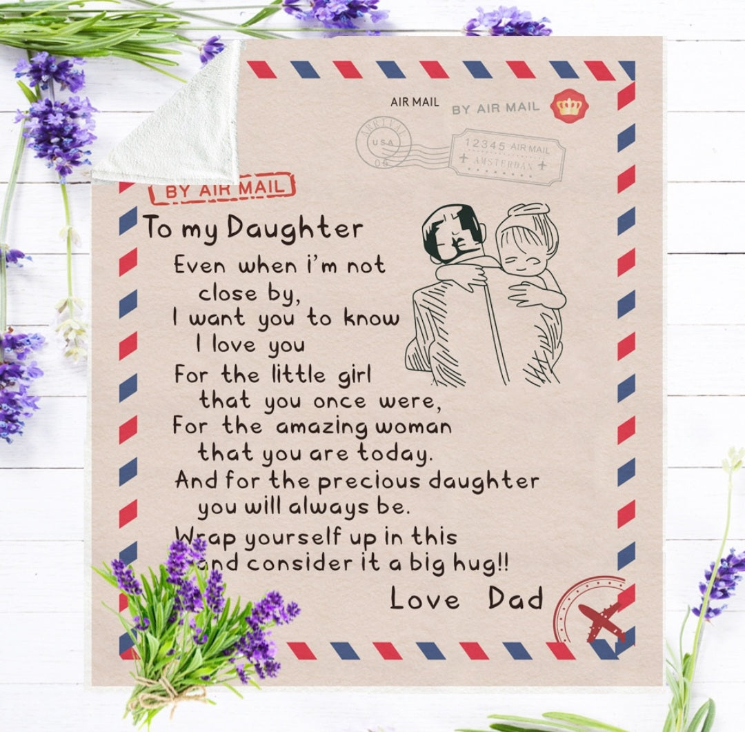 Couverture jetée de lettre express cadeau