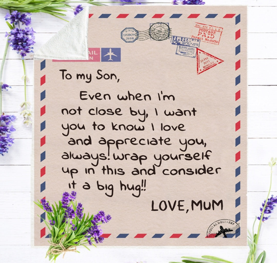 Couverture jetée de lettre express cadeau