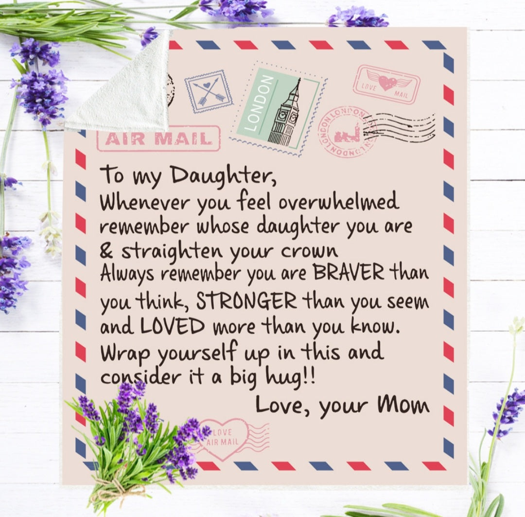 Couverture jetée de lettre express cadeau