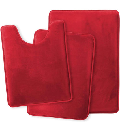 Ensemble de tapis de bain en mousse à mémoire pour salle de bain