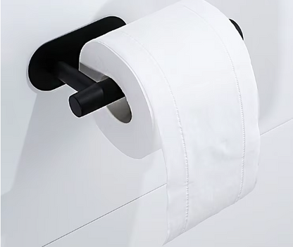 Étagère de salle de bain en acier inoxydable moderne et support autocollant pour rouleau de papier toilette