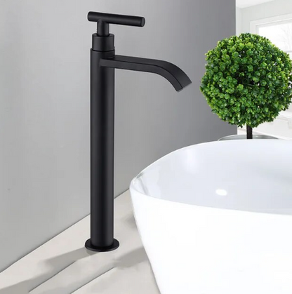 Cold Water Tap Matt Black Floroux | Single Tap for Sink Installation | Modern Design | Rust Resistant