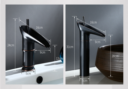 Antique Floroux waterfall faucet | Bathroom faucet | Solid brass | Modern and classic | Sink mixer