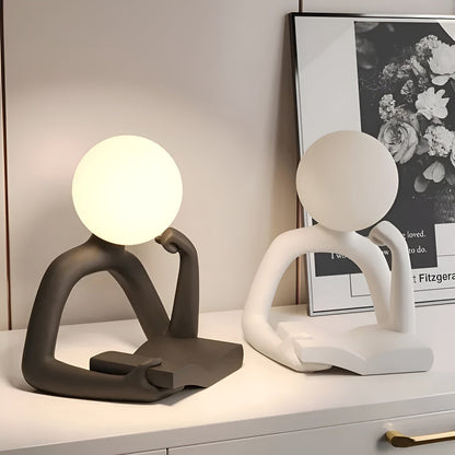 LuxLume Lampe de Table Designer Raffinée – Art Moderne avec Éclairage Ambiant