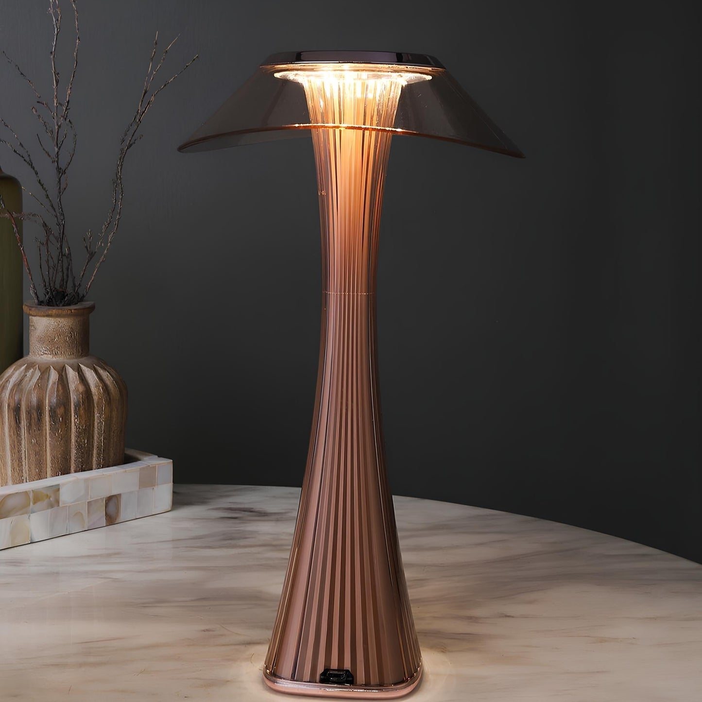 Lampe Flare Sculptée | Lampe de Table LED Nordique