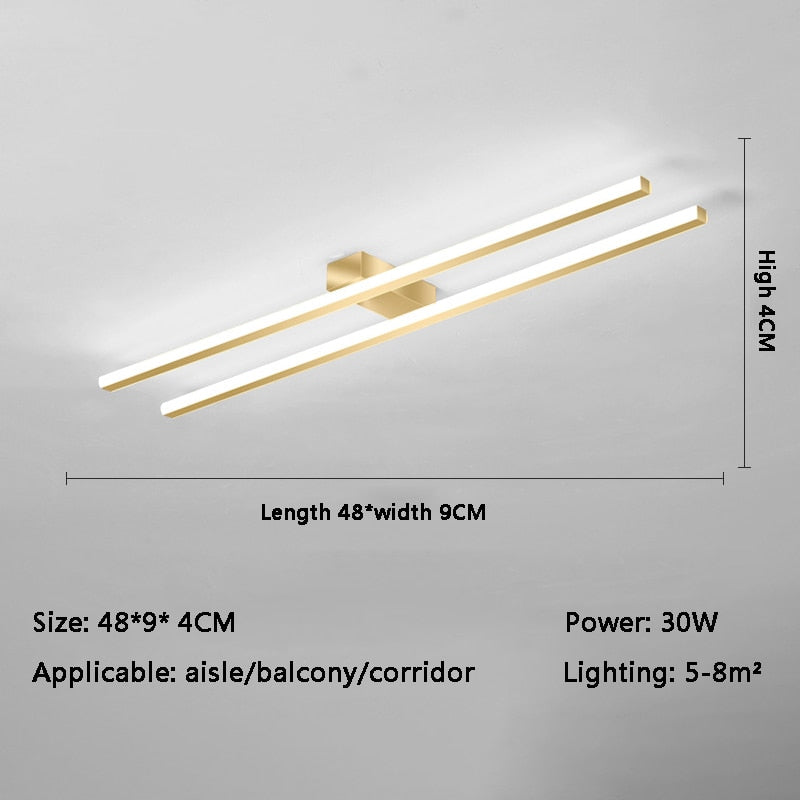 Couloir Corridor Escalier Lampe Nordique Longue Lumières LED au Plafond