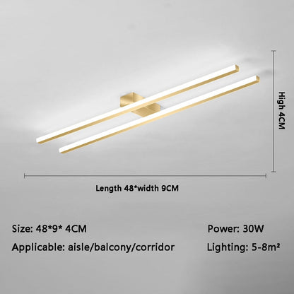 Couloir Corridor Escalier Lampe Nordique Longue Lumières LED au Plafond