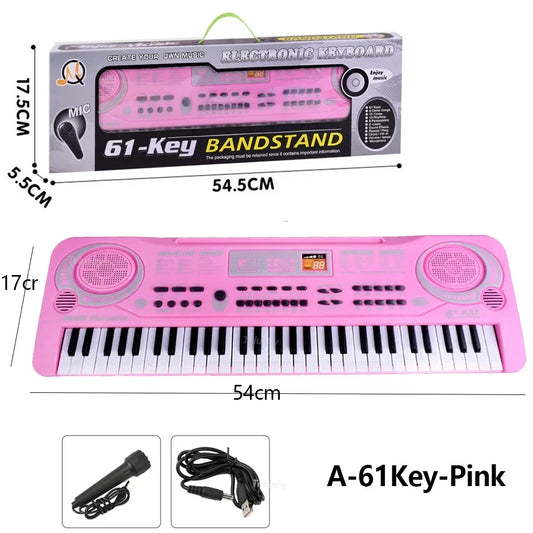 Clavier électronique pour enfants avec microphone - Jouet musical pour débutants, cadeau parfait pour les enfants de 3 ans et plus