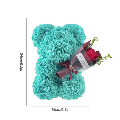Floroux - Ourson romantique avec fleur pour les occasions spéciales