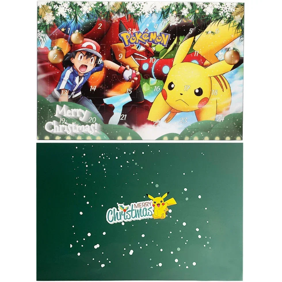 Calendrier de l'Avent Kawaii Pikachu - 24 figurines en PVC Anime pour enfants, ensemble cadeau de vacances