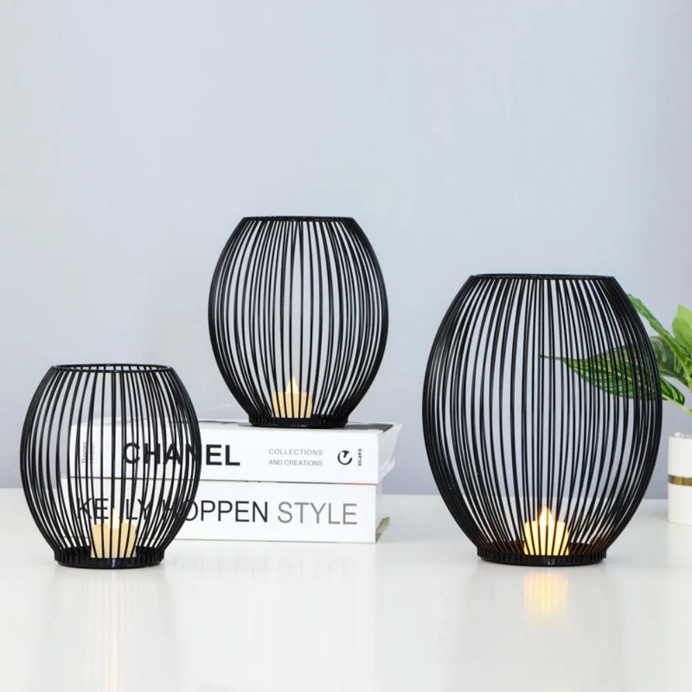 Floroux Elegant Iron Candle Holder | Modern Candle Holder | Home Decoration