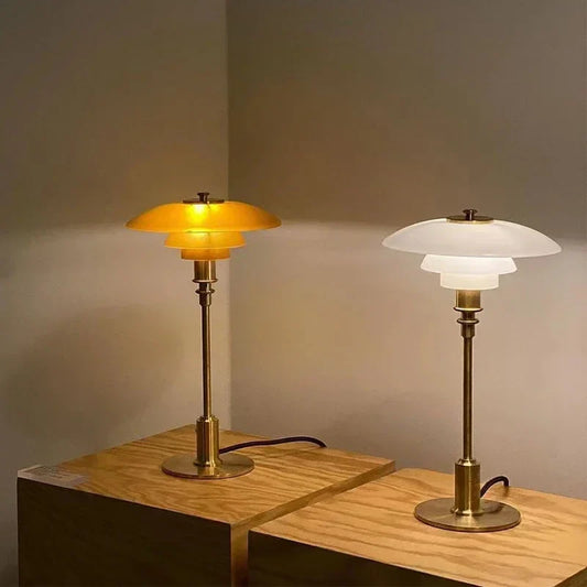 Floroux | Lampe de Table Nordique en Verre | Design LED Moderne