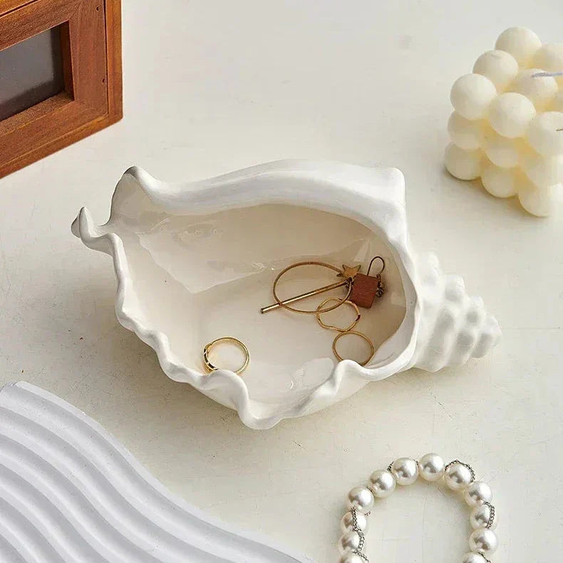 Floroux Conch Design Boîte de rangement | Inspiration coquillage | Décor et fonctionnalité | Espace de rangement élégant