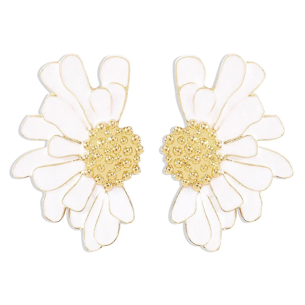 BloomGaze Boucles d'oreilles - Déclaration Pétales d'or Boucles d'oreilles