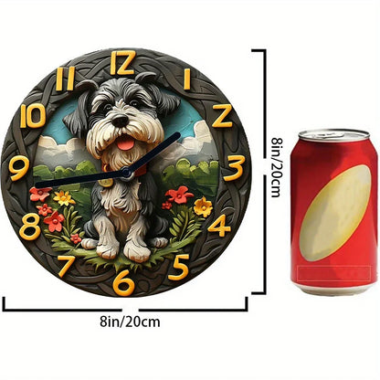 Horloge murale Chic Silent Schnauzer